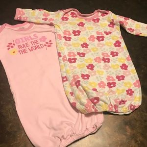 “Girls Rule the World “ 2 piece flower night gown